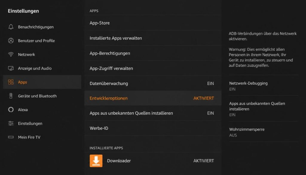 Firestick unbekannte Quellen aktivieren für IPTV Installation